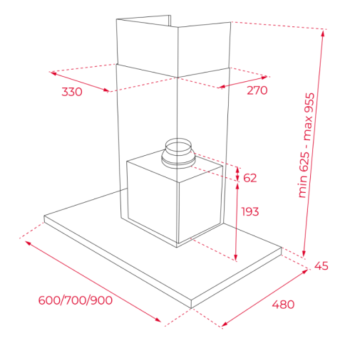 TEKA CAMPANA DECORATIVA DSH 986