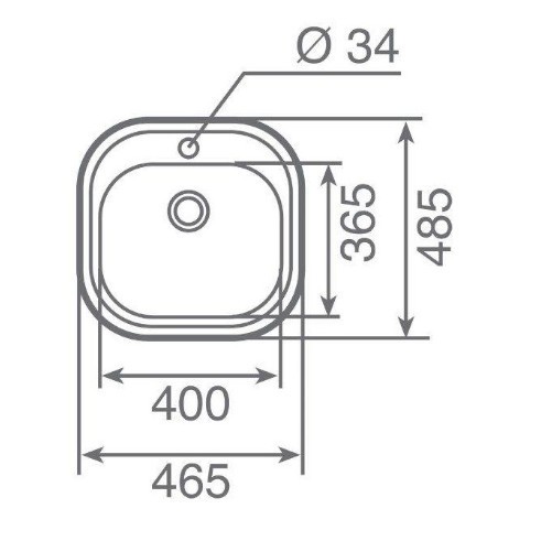 TEKA FREG. STYLO 1C. INOX. C/ ORIFICIO